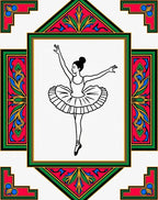 Earthy Tone Ballerina Dance Frame Rug