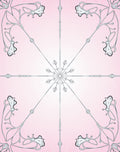 Delicate Pink Floral Art Nouveau Rug