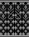 Black White Snowflake Garland Rug