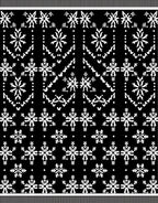 Black White Snowflake Garland Rug