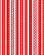 Crimson White Vertical Stripe Variation Rug
