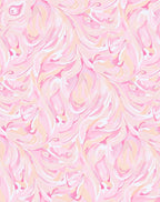 Soft Pink Swirl Abstract Flow Rug