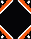 Bold Orange Chevron Diamond Rug