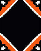Bold Orange Chevron Diamond Rug