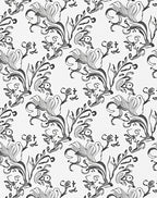 Grayscale Botanical Swirl Flourish Rug