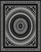 Monochromatic Radial Concentric Geometric Rug