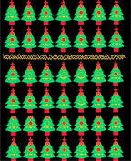 Christmas Tree Garland Gold Zigzag Rug