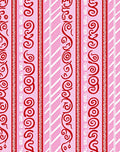 Whimsical Red Swirl Stripe Rug