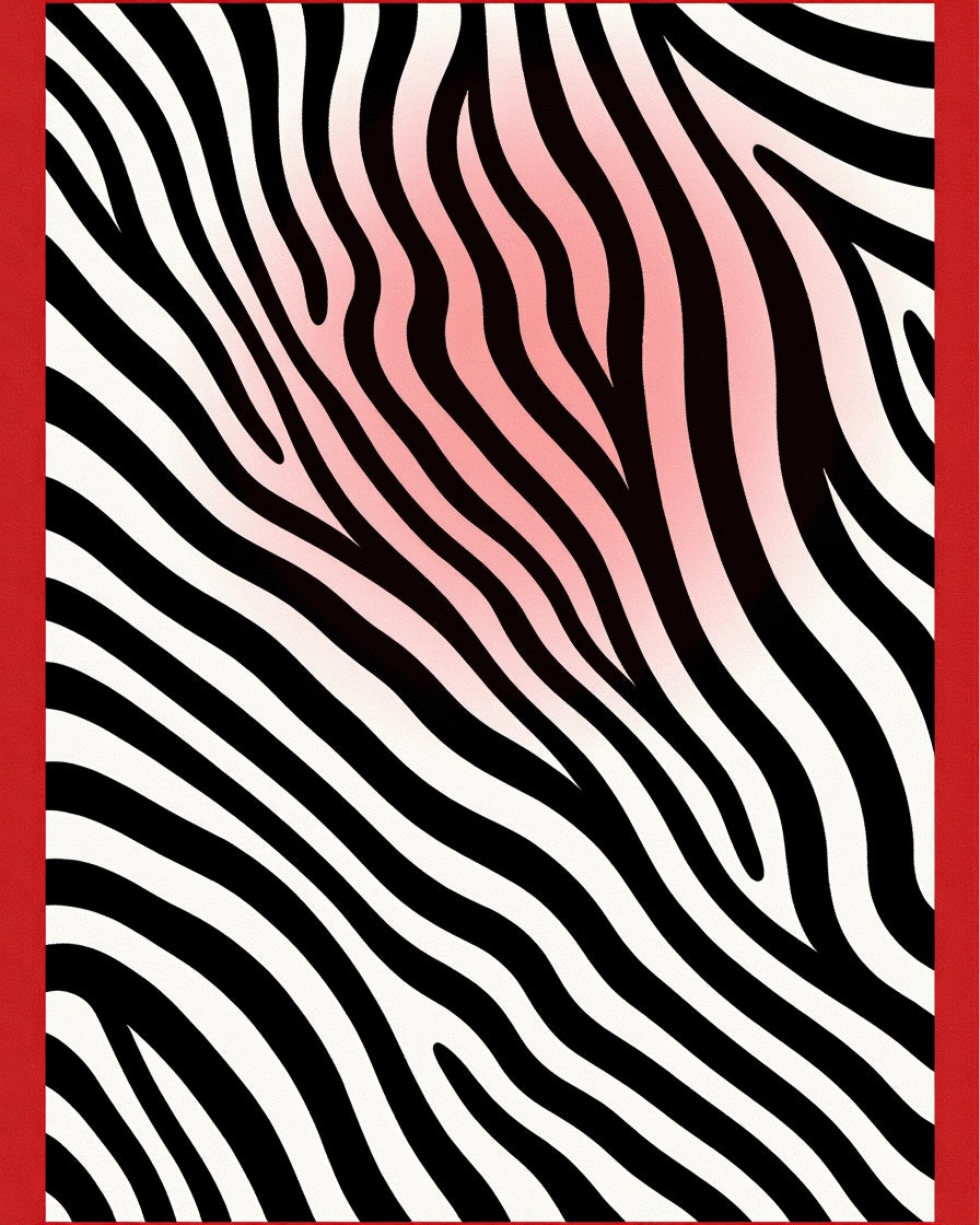 Bold Red Striped Zebra Flair Rug