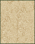 Earthy Tones Swirling Vine Botanical Rug