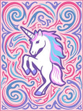 Whimsical Unicorn Swirls Pink Purple Blue Rug