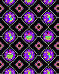 Vibrant Purple Whimsical Diamond Rug
