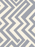 Gray Cream Interlocking Chevron Rug
