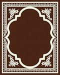 Cream White Floral Arch Medallion Rug