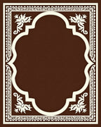 Cream White Floral Arch Medallion Rug