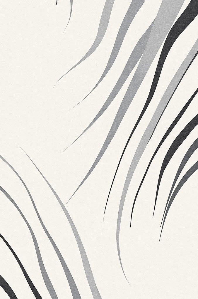 Modern Gray Gradient Wave Rug