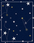 Celestial Star Constellation Deep Blue Rug