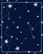 Celestial Star Constellation Deep Blue Rug