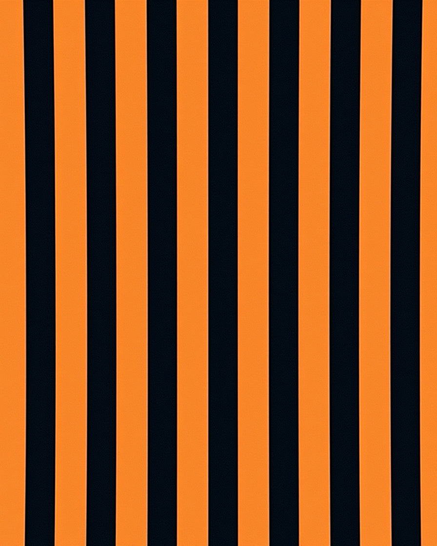 Bold Orange Black Stripe Rug