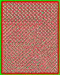 Bold Red White Green Diagonal Lines Rug