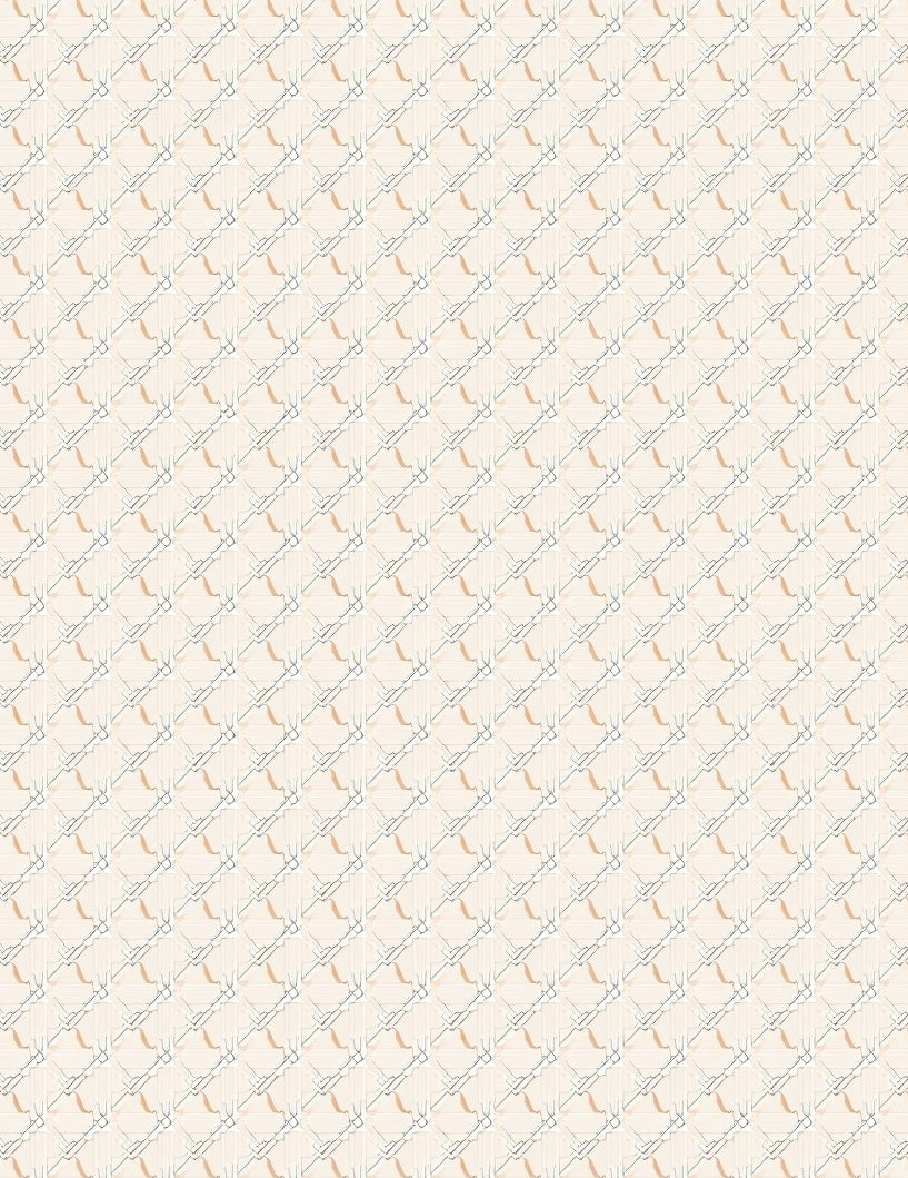 Cream Beige Interlocking Geometric Grid Rug
