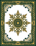 Emerald Gold Center Star Border Rug