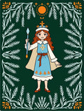 Enchanted Forest Princess Crowned Queen Rug