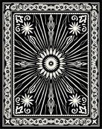 Bold Black White Abstract Starburst Rug