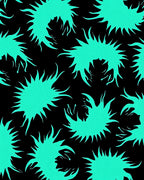 Aqua Splatter Abstract Contemporary Rug