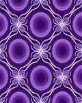 Violet Gradient Floral Diamond Rug