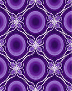 Violet Gradient Floral Diamond Rug
