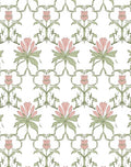Art Nouveau Pink Floral Trellis Rug