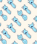 Wavy Blue Creature All Over Rug