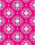 Vibrant Pink Floral Rays Rug