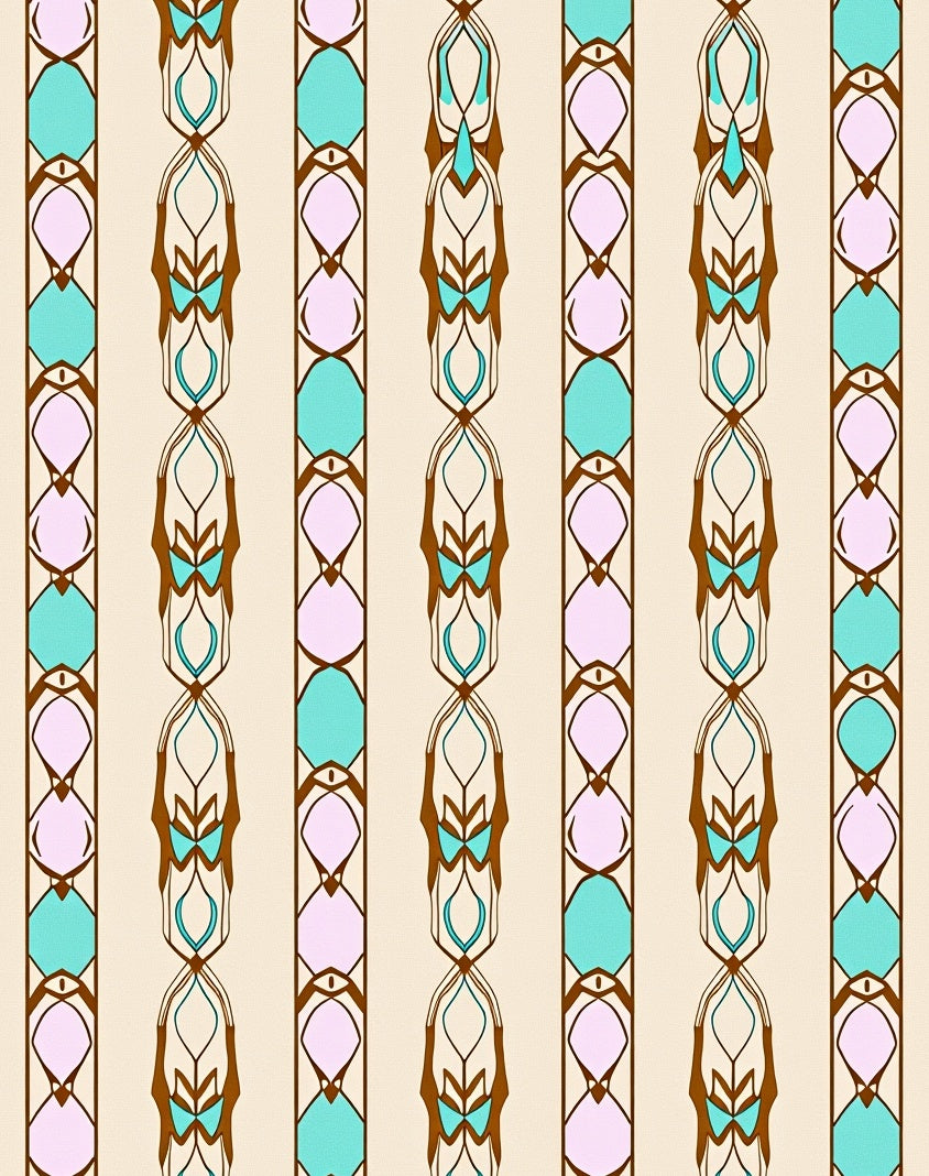 Retro Pastel Abstract Vertical Stripe Rug