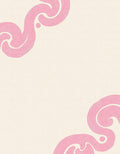 Soft Pink Swirl Scroll Accent Rug