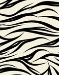 Bold Black Abstract Curve Rug
