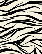 Bold Black Abstract Curve Rug