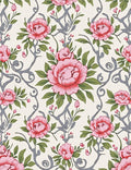 Victorian Pink Peony Floral Vine Rug