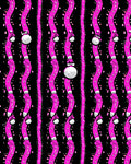 Pink Wavy Black Star Ornament Rug