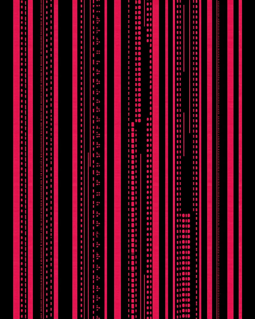Bold Pink Vertical Dash Stripes Rug