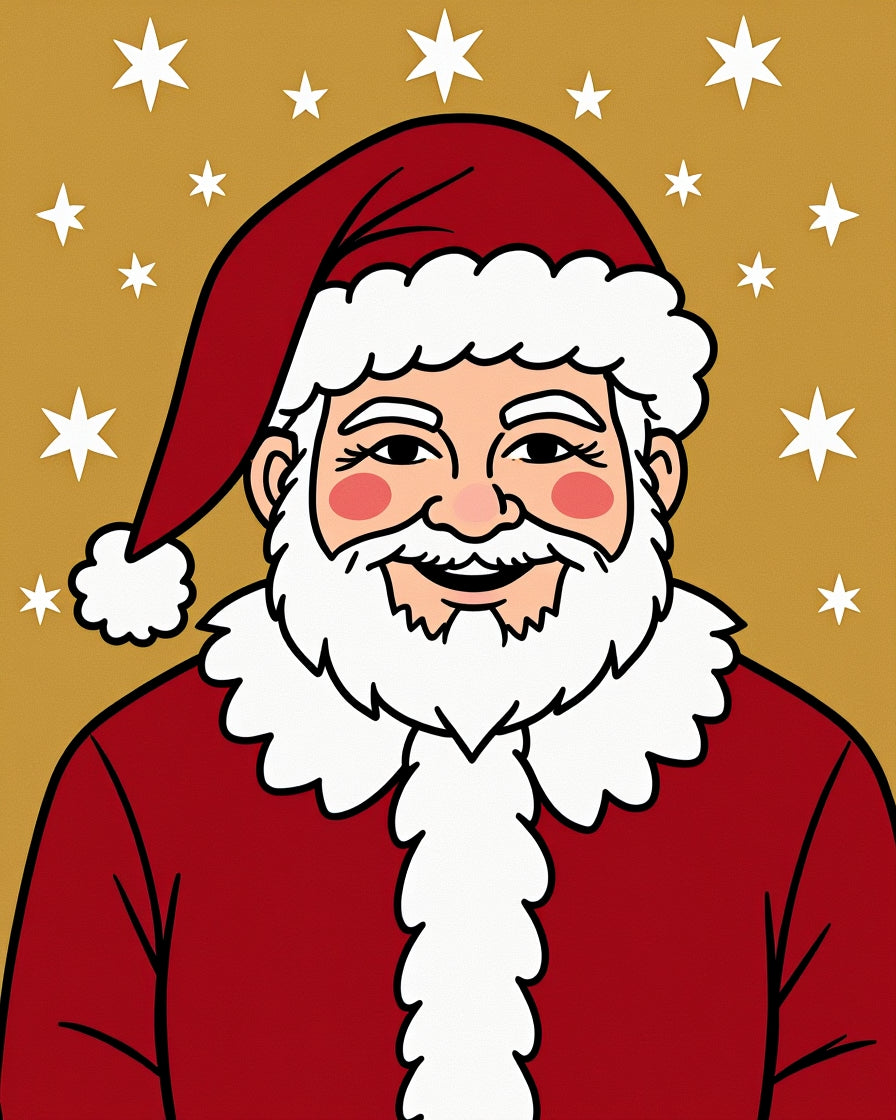 Merry Santa Stars Rug