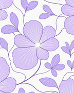 Lavender Floral Vine Arrangement Rug