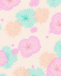 Pastel Feathered Floral Burst Rug