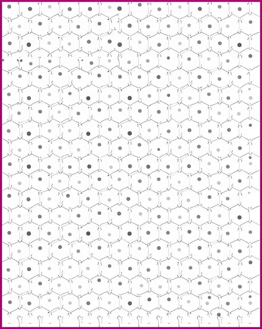 Monochromatic Hexagonal Polka Dot Geometric Rug