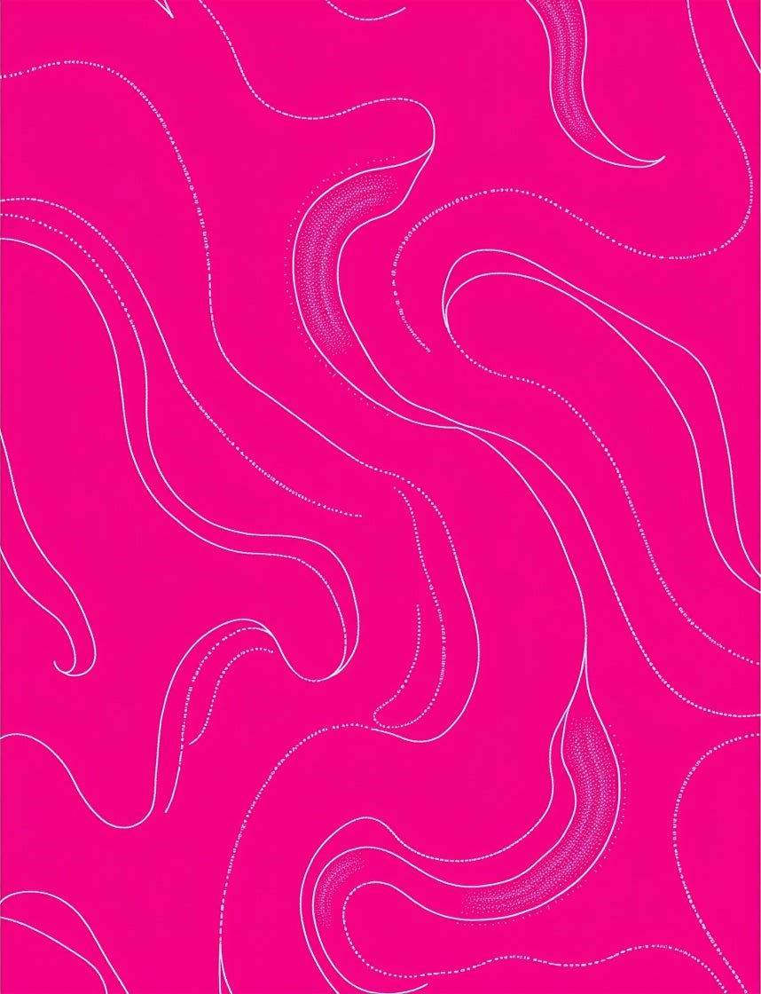 Flamboyant Pink Swirl Dot Rug
