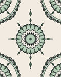 Sage Green Floral Medallion Harmony Rug