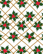 Green Red Holly Lattice Rug