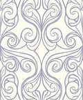 Pale Blue Vine Scroll Rug