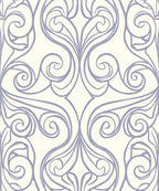 Pale Blue Vine Scroll Rug